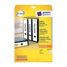 Ordnerrückenschild schmal/lang, Weiß