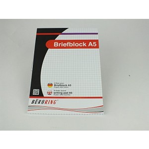 Briefblock DIN A5 Karriert