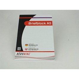 Briefblock DIN A5 Karriert