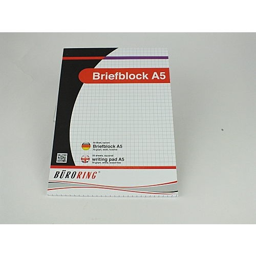 Briefblock DIN A5 Karriert